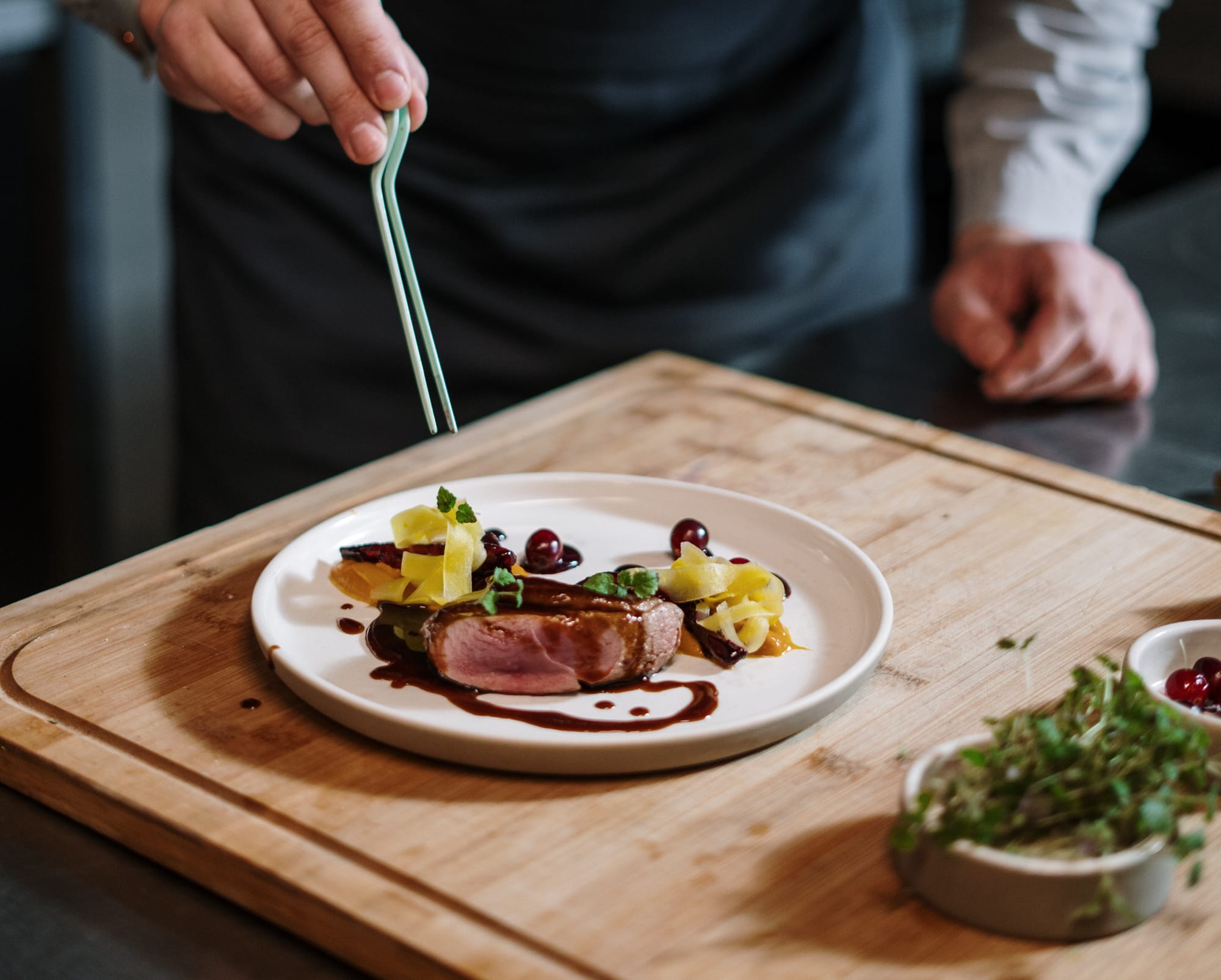 image of a chef preparing food